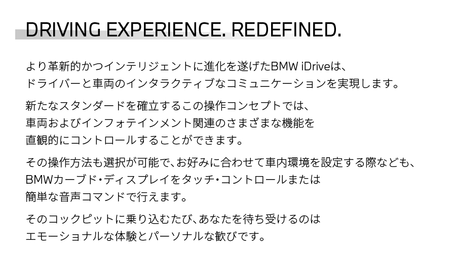 DRIVING EXPERIENCE. REDEFINED.
