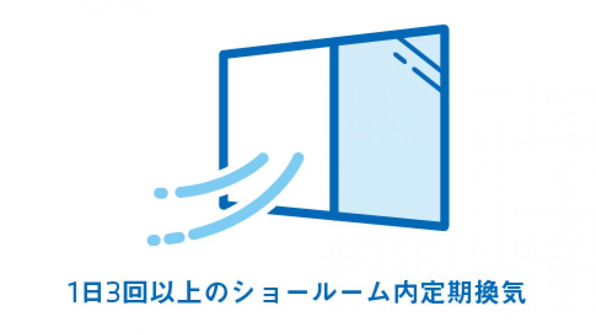 5. 1日3回以上のショールーム内定期換気